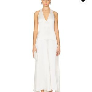 Shona Joy Satin White Dress